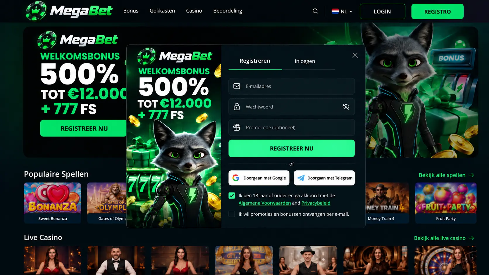 MegaBet Nederland: Casino Spelen, Bonussen en Mobiele Toegang image 2